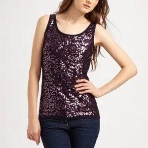 EILEEN FISHER Women's Sequined Fine Merino Tank Size XS